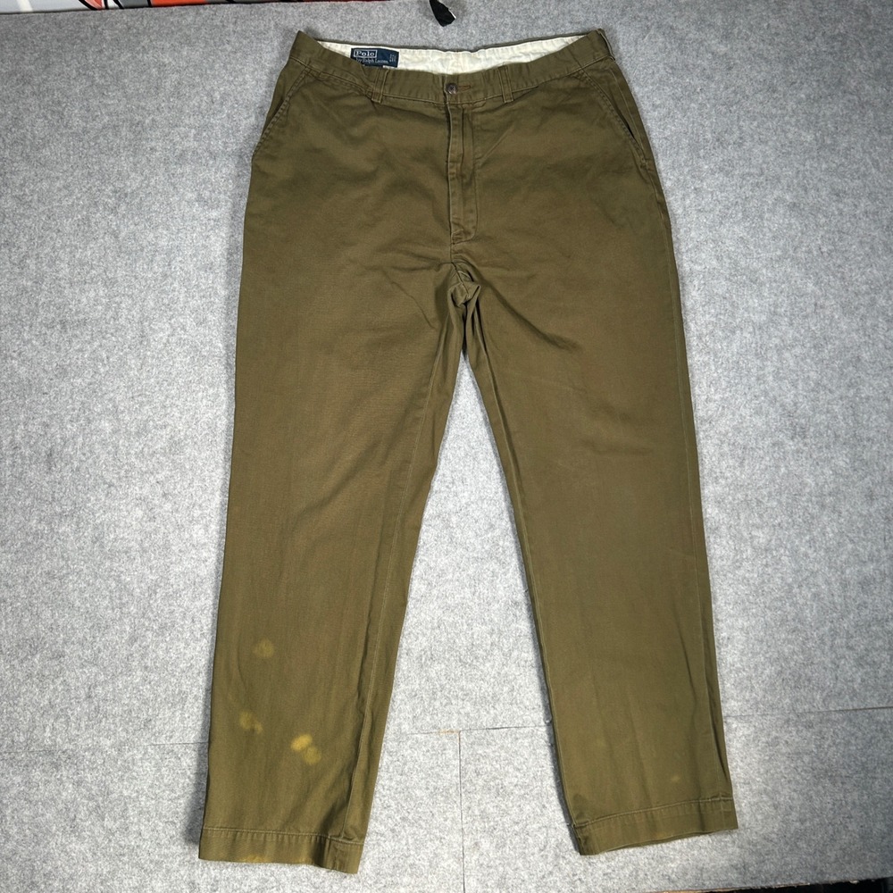 Polo Ralph Lauren Prospect Pant Men 36x32 Olive‎ Green Classic Chino Cotton Work